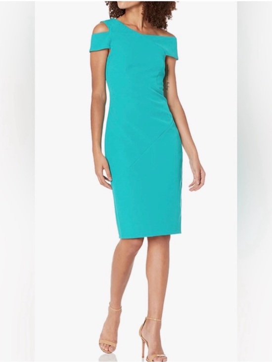Ted Baker London Dresses & Skirts - Ted Baker London Yandal Turquoise Asymmetrical Body Con Dress NWT’s Size 4
